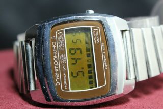 Soviet Elektronika 5 30350 B6 - 202 Watch Russia Ussr Vintage Wristwatch Digital