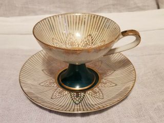 Royal Halsey Tea Cup & Saucer Very Fine L&m Vintage