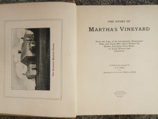 Antique Martha ' s Vineyard Book C.  G.  Hine 1908 X.  P.  & Rowena Tingley History 6