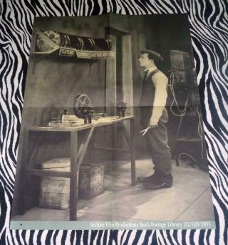 Buster Keaton Vintage 1970s B&w Poster 17 X 22 Archive Film Production Co.