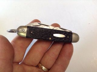 Vintage John Primble Belknap Inc.  3335 Bone Handle Camp Pocket Knife