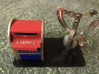 Vintage Usps Mailbox Postage Stamp Holder And Postal Scale Stamp Coil 50’s