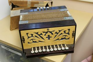 Nmib Antique Accordian/squeeze Box/concertina - Beaver Brand Germany