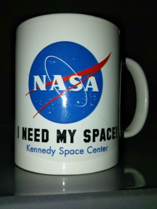 Nasa Collectible Coffee Cup Mug Kennedy Space Center I Need My Space White Nwt
