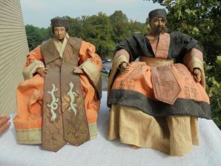 2 Vintage Imperial Japan Figurines Hand Made Intricate