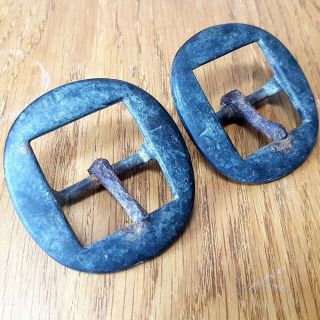Two Large Antique Brass Buckles Metal Detecting Finds.