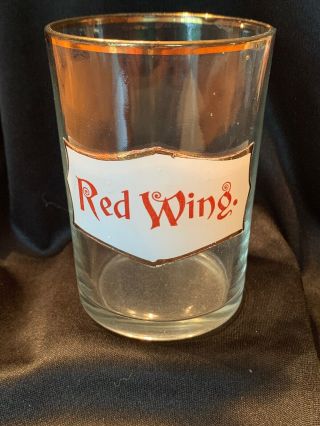 Antique Souvenir Custard Glass Red Wing,  Mn,  Clear Glass,  3.  750” Tall