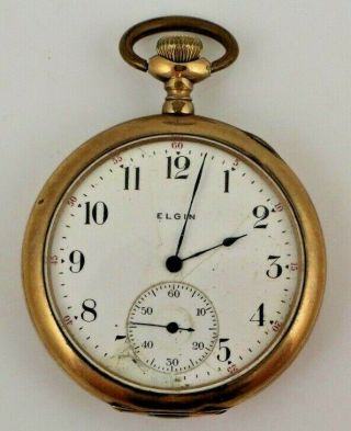 Vintage Antique Elgin Pocket Watch 12s 15 Jewels