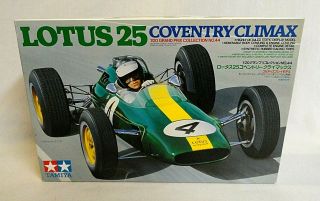 Look Tamiya 1960`s 1/24 Jim Clark Lotus 25 Coventry Climax F - 1 Race Car Model