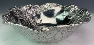 Signed Arthur Court Designs Aluminum Butterfly 12” Round Serving Bowl