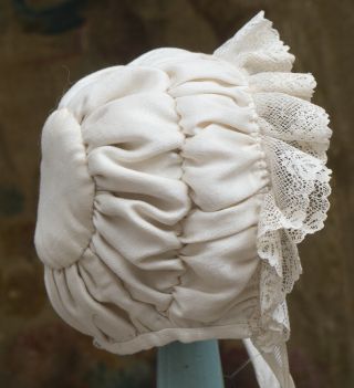 Vintage Silk Bonnet Hat For French Or German Doll