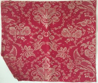 18th C.  French Silk Woven Jacquard Fabric - (2657)