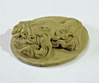 ANTIQUE VICTORIAN CARVED LAVA CAMEO PANEL FOR RE - MOUNTING JEWELLERY GRAND TOUR 3