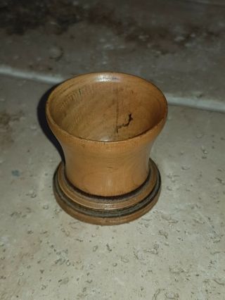 Antique Treen Turned Wood Dice Shaker Egg Cup (no.  2)