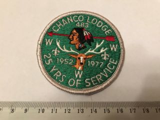 Oa Lodge 483 Chanco R2 1977 25 Years Service Virginia Boy Scouts Of America Bsa