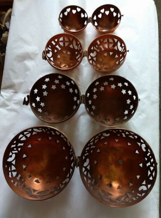 Vintage Solid Copper Nesting Balls made in India 2