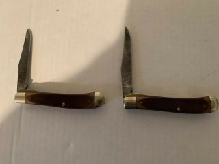 Vintage USA Schrade Old Timer 1940T Linerlock Pocket Knives 2
