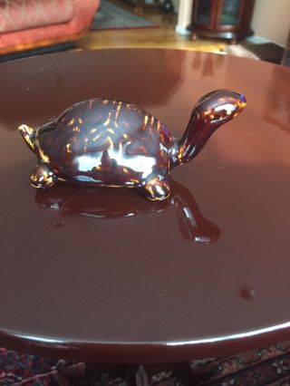 Glass Figurine Of A Large Turtle