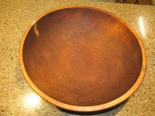 Vintage Antique Large Primatvie Wooden Dough Bowl