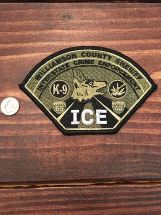 Williamson County Sheriff K9 Ice Patch Tn Tennessee Crime Enforcement Subdued