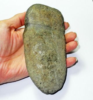 Large PRE - COLUMBIAN - ARTIFACT - STONE CELT GROOVED AXE HEAD - found in Kentucky 2