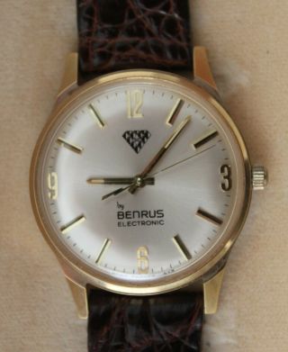 Men’s Vintage Benrus Custom 60 Electronic Mechanical Wrist Watch W/original Box