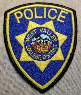 Ca West Valley College District California Police Patch