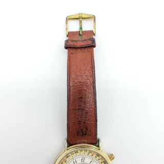 Timex Moon Phase Perpetual Calendar Watch Date Gold Tone 3