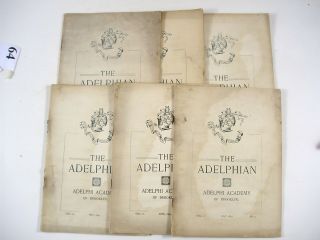 1891 Six Different Issues Of The Adelphian From Adelphi Academy Of Brooklyn
