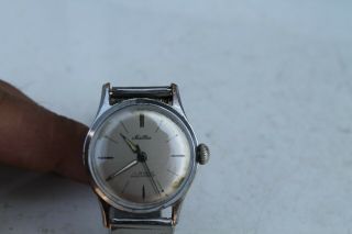 Antique Vintage Old Swiss Made Nielka Wrist Watch 17jewels
