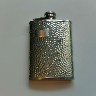Silver Plated Pocket Flask With Screw Top.
