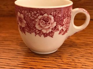 Small Tea Cup Or Demitasse Cup In Pink And Cream