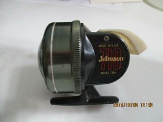 Vintage Johnson Model - 710a Spin Cast Fishing Reel Usa Vgc,