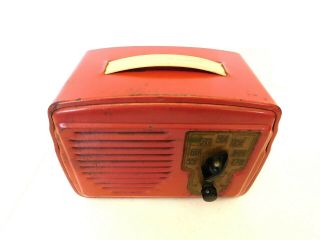 VINTAGE OLD 1940s TEMPLE ATOMIC MID CENTURY MODERN EAMES ERA ANTIQUE TUBE RADIO 2