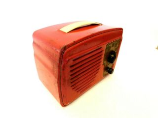VINTAGE OLD 1940s TEMPLE ATOMIC MID CENTURY MODERN EAMES ERA ANTIQUE TUBE RADIO 4