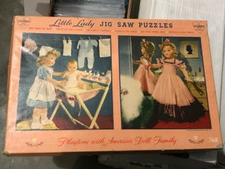 Little Lady Effanbee Doll Jigsaw Puzzles Complete Very Old