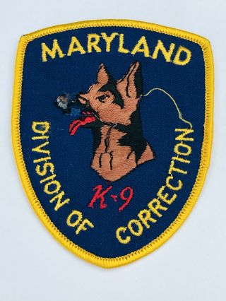 Maryland Corrections K - 9 Patch Last One No Longer Made
