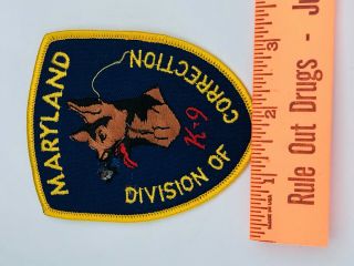 MARYLAND CORRECTIONS K - 9 PATCH LAST ONE NO LONGER MADE 2