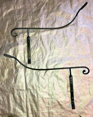 Antique And Ornate Horse Carriage Seat Arm Irons Buggy,  Wagon