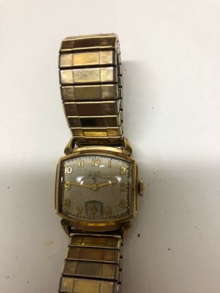 Vintage 50s Elgin De Luxe Gold Automatic 17j Watch