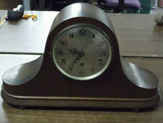 Large Mantle Clock With Key - Hhf