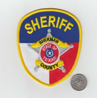 Obsolete Texas Sherman County Sheriff Police Patch Tx