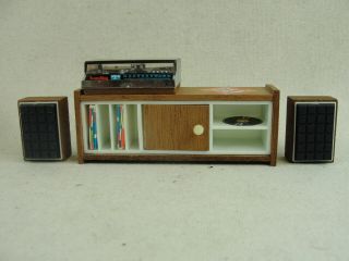 Vintage Lundby Of Sweden Dollhouse Stereo Record Player Unit Set 5494