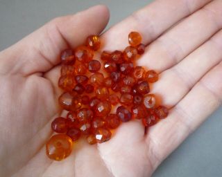 Antique Natural Butterscotch/honey Baltic Amber Loose Faceted Beads 9.  2 Grams
