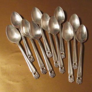 11 Teaspoons Eternally Yours 1847 Rogers Bros Silverplate Vtg Dessert Tea Spoons