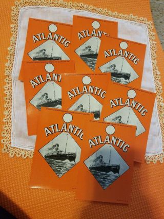 8 Vintage Advertising Labels Atlantic Southwestern Broom Co Baltimore Md