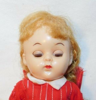 Vintage Plastic Baby Doll with Real Hair and Beddy Bye Eyes 3