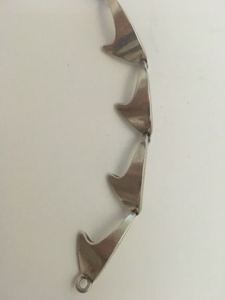 Bent Knudsen Sterling Silver Shark Fin Bracelet 2