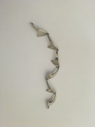 Bent Knudsen Sterling Silver Shark Fin Bracelet 4