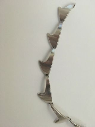 Bent Knudsen Sterling Silver Shark Fin Bracelet 5